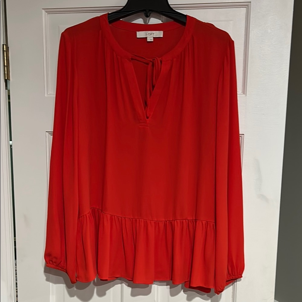 LOFT Women's Red Blouse